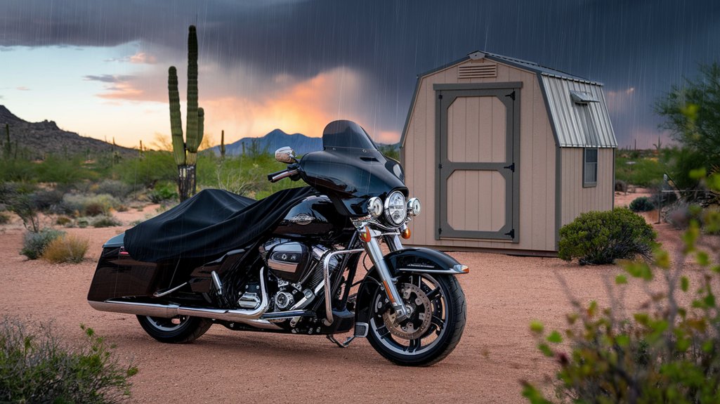 Proper storage for Harley during Arizona monsoon